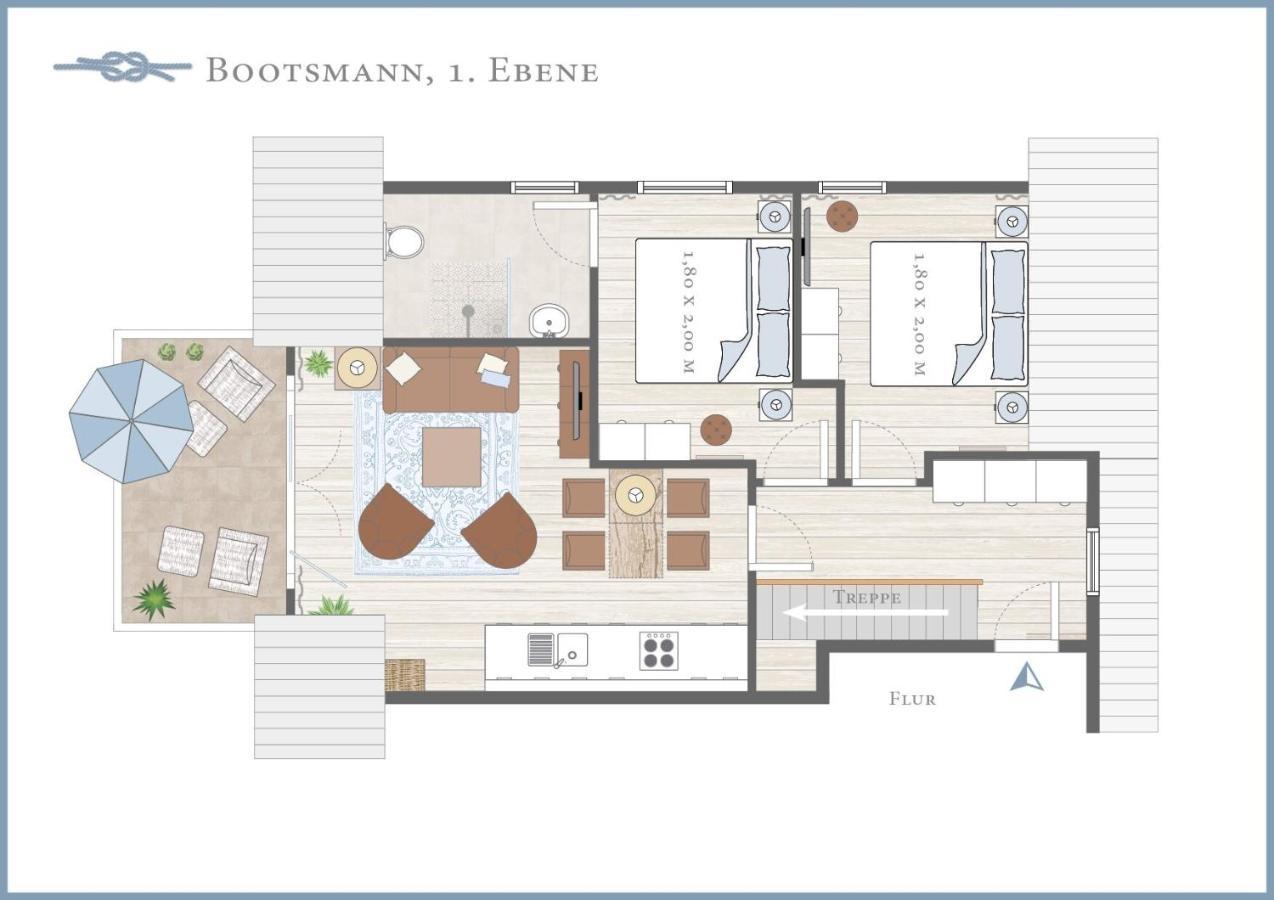 Ferienwohnung Bootsmann Langeoog Bagian luar foto